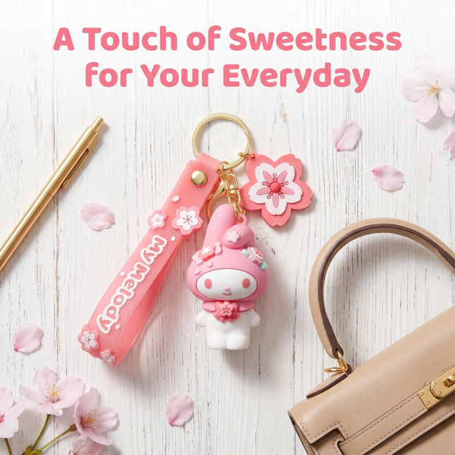 Eastcoco Pink Sanrio keychain---Cute gifts for yourself, your best friend, family, friends, or your niece