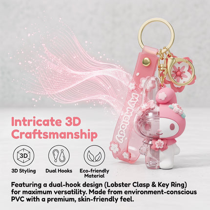 Eastcoco Pink Sanrio keychain---Cute gifts for yourself, your best friend, family, friends, or your niece