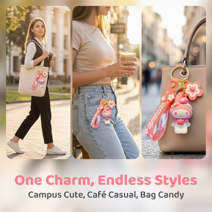 Eastcoco Pink Sanrio keychain---Cute gifts for yourself, your best friend, family, friends, or your niece