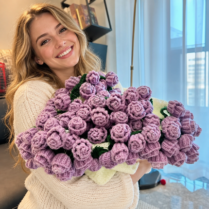 Leave Her a Little Romance｜Large Handmade Crochet Rose