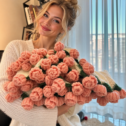 Leave Her a Little Romance｜Large Handmade Crochet Rose