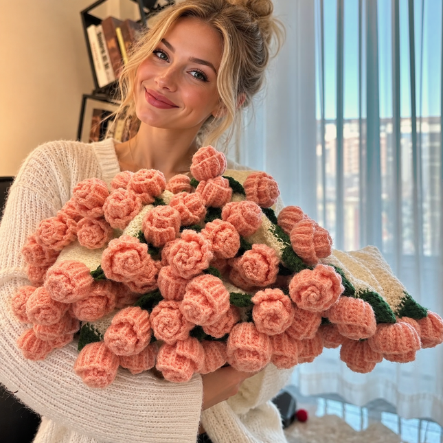 Leave Her a Little Romance｜Large Handmade Crochet Rose