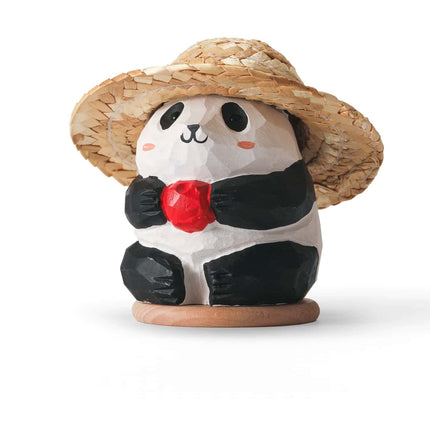 Eastcoco  Summer Red Panda Handmade wood carving