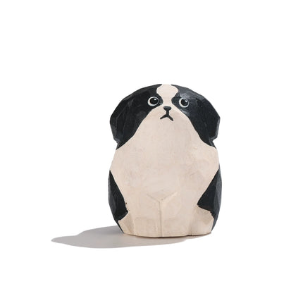 Eastcoco  Multicolored puppies Handmade wood carving