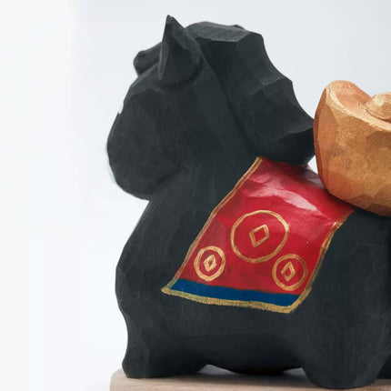 Eastcoco  Cute little pony Handmade wood carving