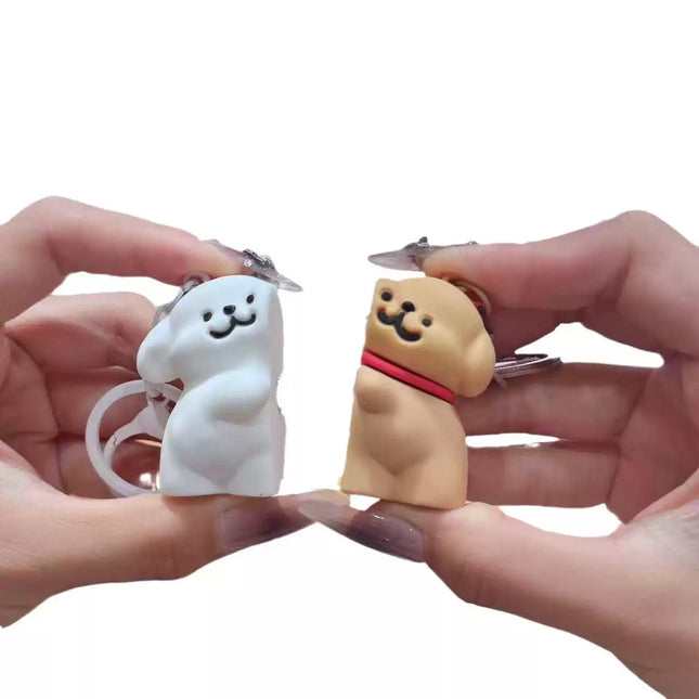 Eastcoco Magnetic puppy couple keychain