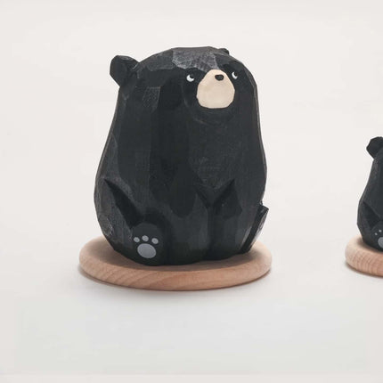 Eastcoco  Polar Bear Family Handmade wood carving