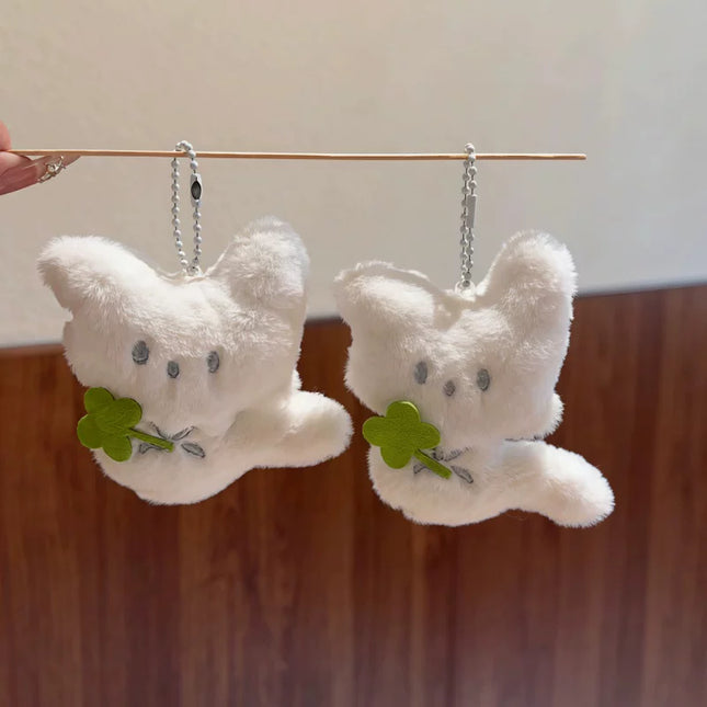 Eastcoco Cute four-leaf clover fox keychain