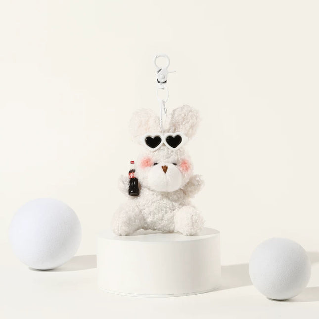 Eastcoco Pink-faced bunny keychain