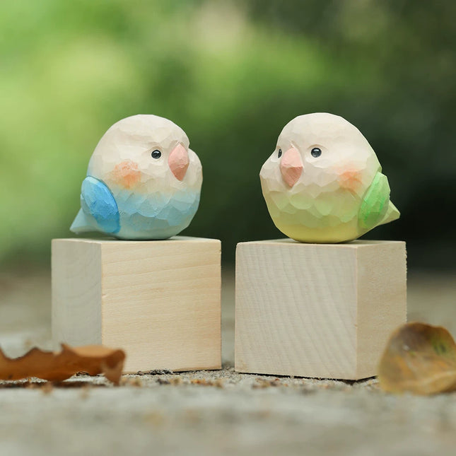 Eastcoco  Cute parrot Handmade wood carving