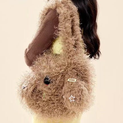 Eastcoco Angry Puppy Plush Bag - Girls Autumn and Winter Cartoon