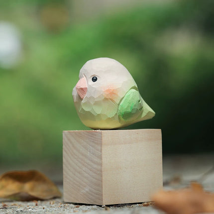 Eastcoco  Cute parrot Handmade wood carving