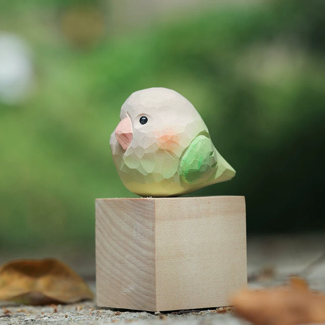 Eastcoco  Cute parrot Handmade wood carving