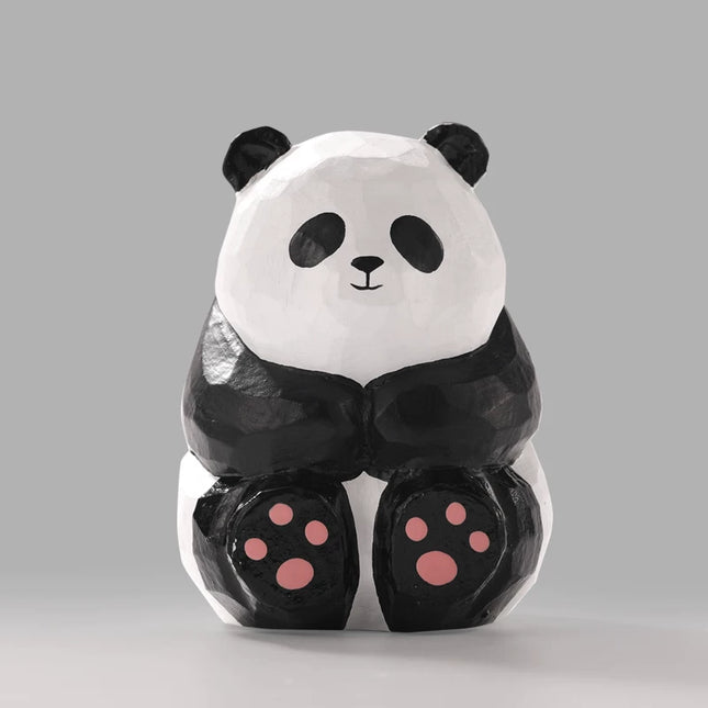 Eastcoco  Summer Red Panda Handmade wood carving