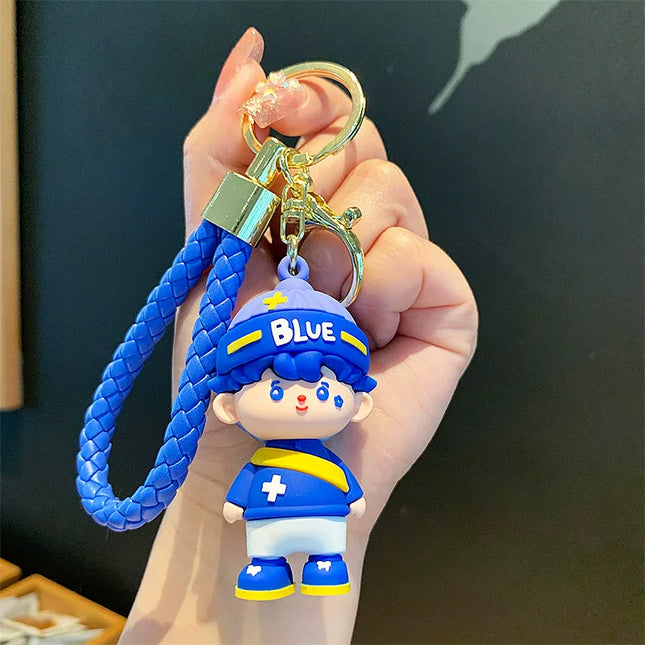 Eastcoco Blue trendy toy couple keychain