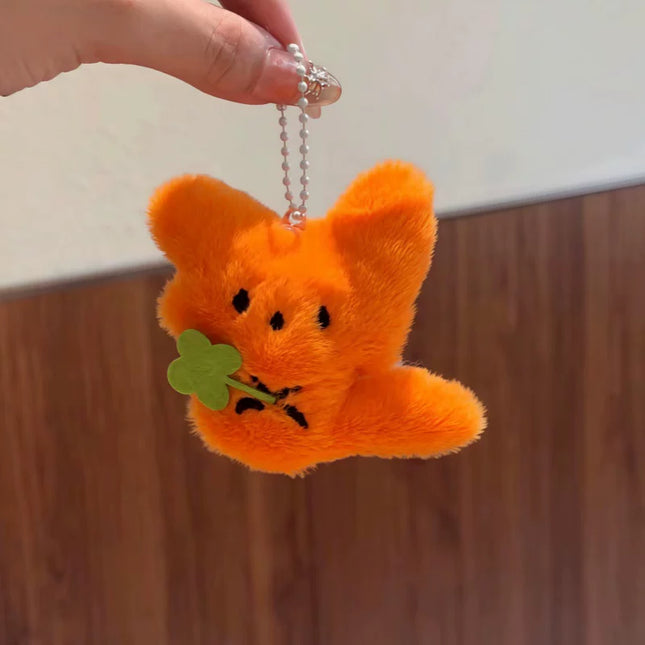Eastcoco Cute four-leaf clover fox keychain