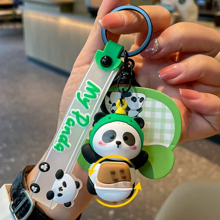 Eastcoco Panda Family keychain