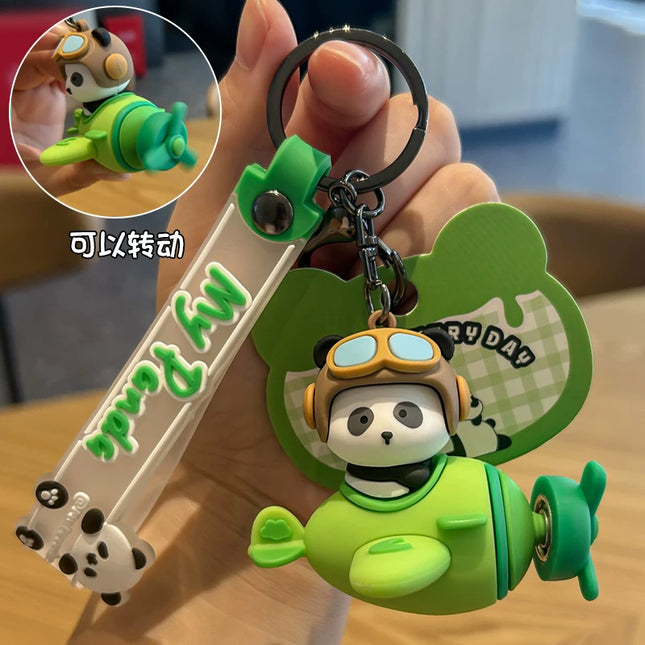 Eastcoco Panda Family keychain