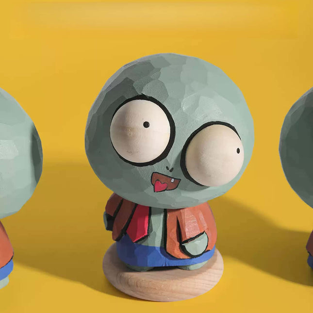 Eastcoco  Tilting heads in Plants vs. Zombies Handmade wood carving