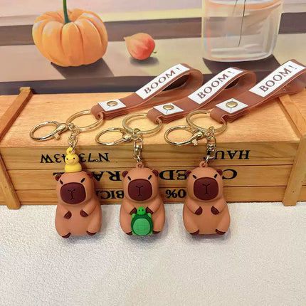 Eastcoco The three little capybaras keychain