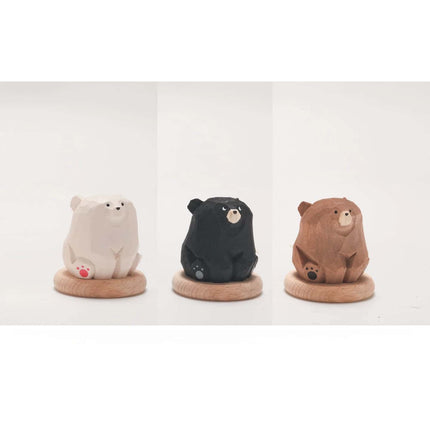 Eastcoco  Polar Bear Family Handmade wood carving