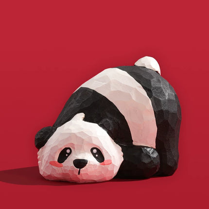 Eastcoco  Summer Red Panda Handmade wood carving