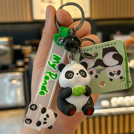 Eastcoco Panda Family keychain