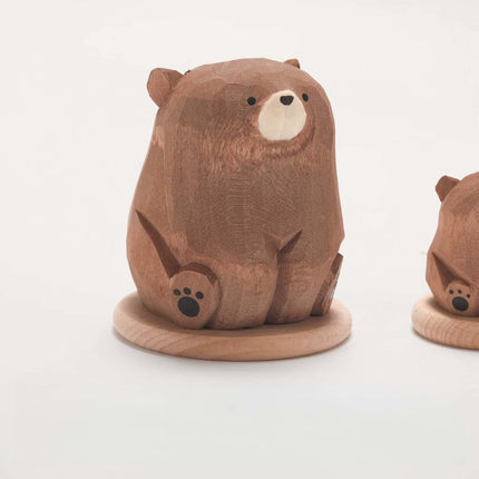 Eastcoco  Polar Bear Family Handmade wood carving