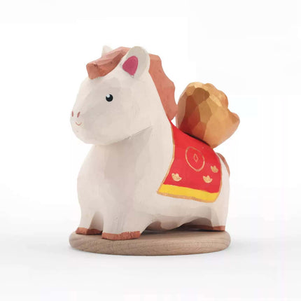 Eastcoco  Cute little pony Handmade wood carving