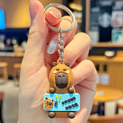 Eastcoco Ugly-cute little capybara keychain
