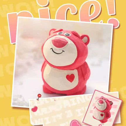Eastcoco  Strawberry Bear Handmade wood carving