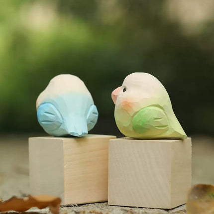 Eastcoco  Cute parrot Handmade wood carving