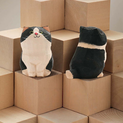 Eastcoco  kitten Handmade wood carving