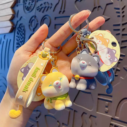 Eastcoco Magnetic puppy couple keychain