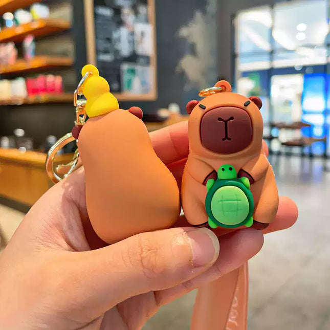 Eastcoco The three little capybaras keychain