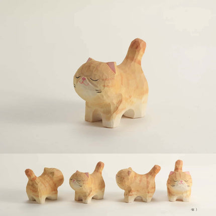 Eastcoco  Super cute kitten Handmade wood carving