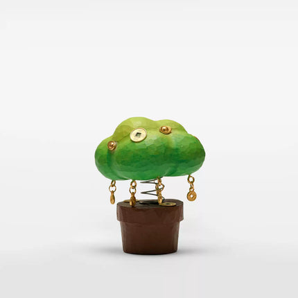 Eastcoco  Small potted plants Handmade wood carving