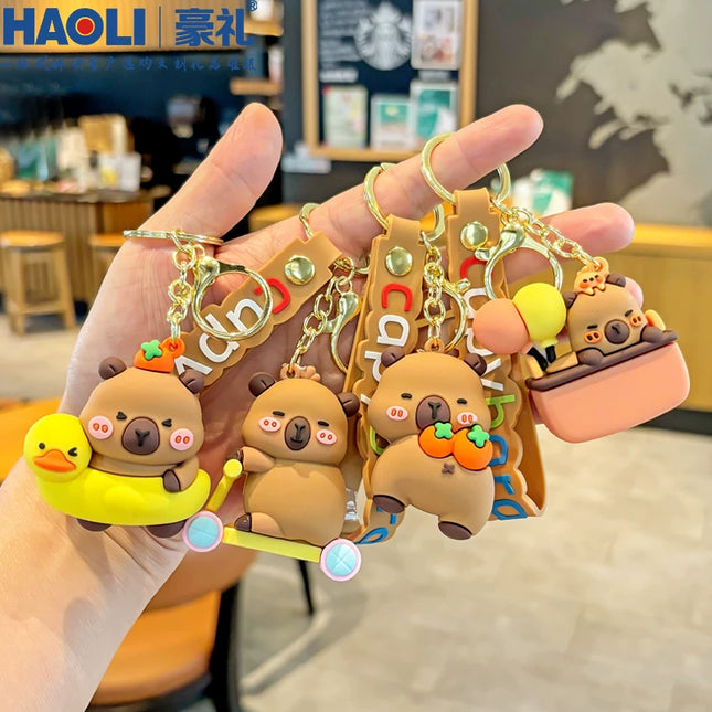 Eastcoco Healing Capybaras keychain