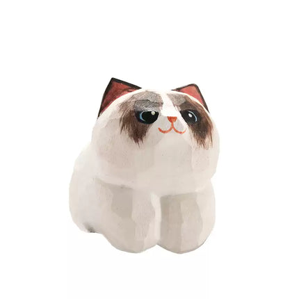 Eastcoco  Calm Cat Handmade wood carving