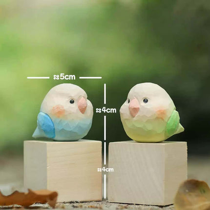 Eastcoco  Cute parrot Handmade wood carving