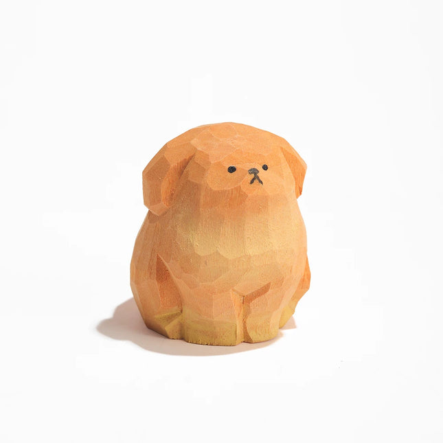 Eastcoco  Multicolored puppies Handmade wood carving