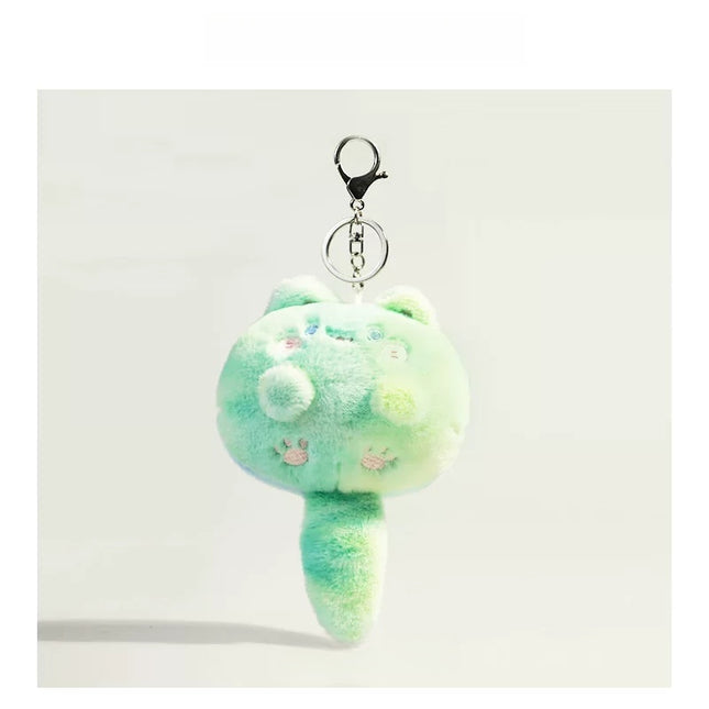 Eastcoco Multicolored round cat keychain