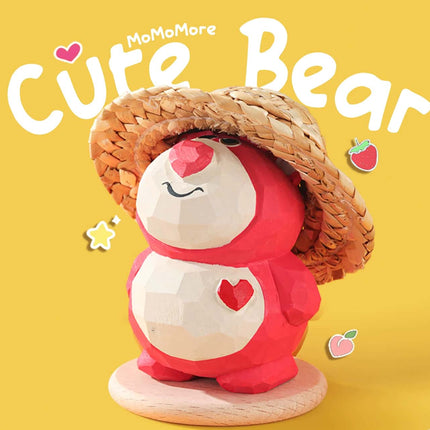 Eastcoco  Strawberry Bear Handmade wood carving