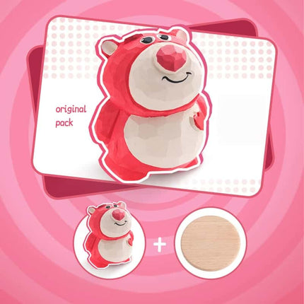 Eastcoco  Strawberry Bear Handmade wood carving