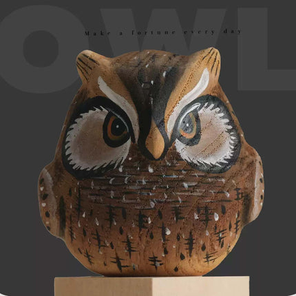 Eastcoco  owl Handmade wood carving