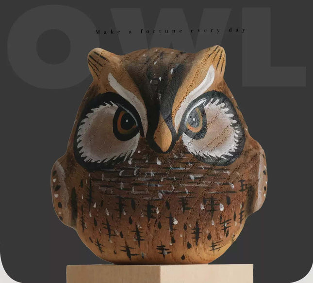 Eastcoco  owl Handmade wood carving