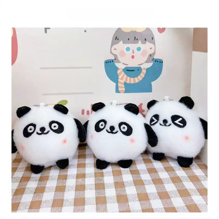 Eastcoco Süßer runder Panda-Schlüsselanhänger