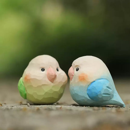Eastcoco  Cute parrot Handmade wood carving