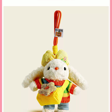 Eastcoco Happy Little Rabbit Going to School keychain