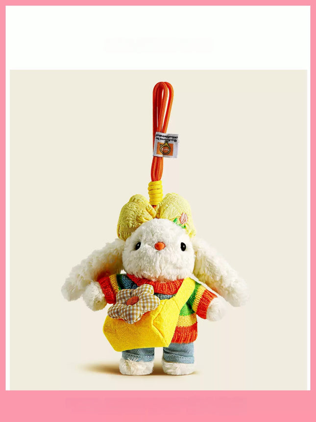 Eastcoco Happy Little Rabbit Going to School keychain
